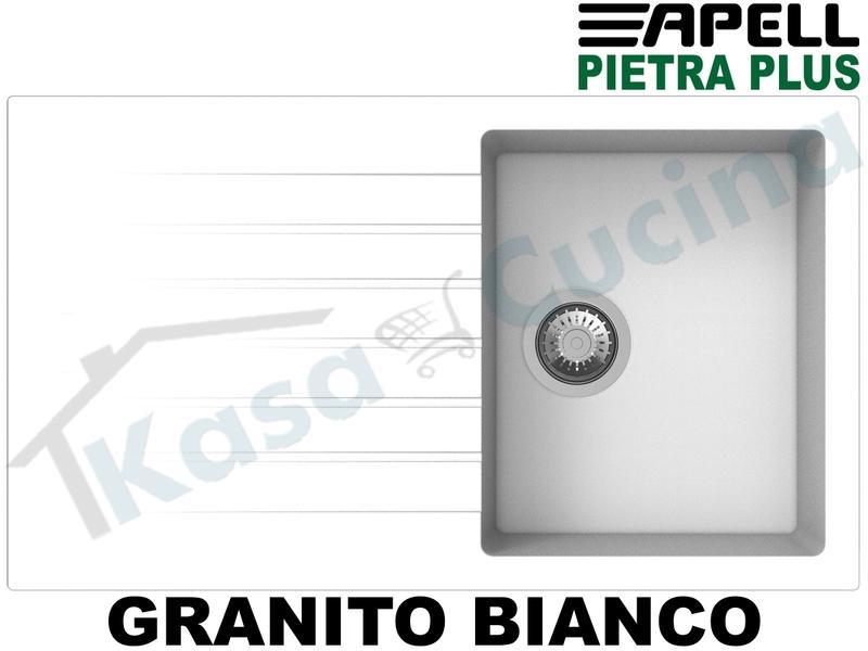 Lavello da Incass New Pietra Plus cm.86x50 Fragranite Bianco 1 Vasca