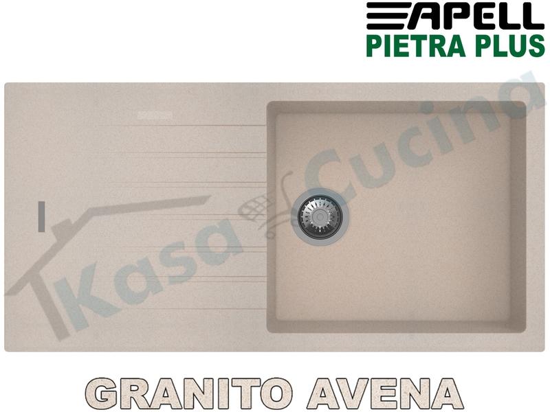 Lavello Apell Pietra Plus cm.100X50 1V+Gocc. Granito Avena