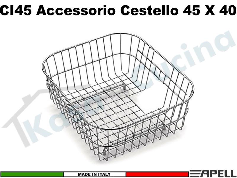 Accessorio Apell CI45 Cestello Acciaio per Vasche da cm.45X40
