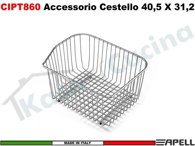 Accessorio Apell CIPT860 Cestello Acciaio Inox Lavello Pietra PT860