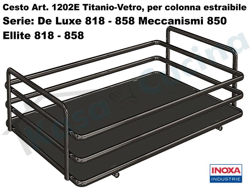 Cesto Titanio per Mobile cm.50 Profondo cm.50 con Colonna/Meccanismo 850-858-818