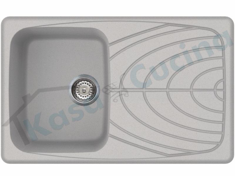 Lavello  Master 300 LMM30079 79X50 1 vasca con gocciolatoio Metaltek M79 Aluminium