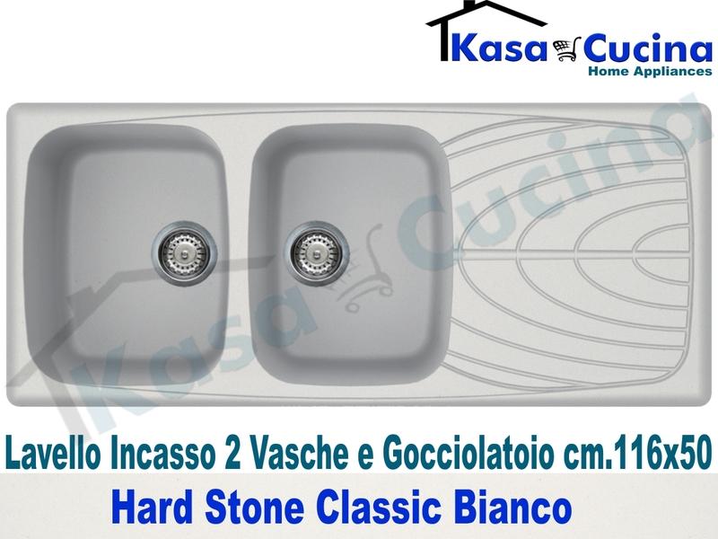 Lavello Cucina 2 Vasche Fragranite.Lavello Da Incasso Classic Cm 116x50 Fragranite Bianco 2 Vasche Kasa Cucina Elettrodomestici Da Incasso