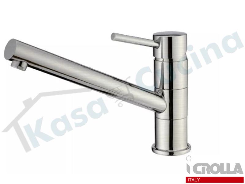 Miscelatore Crolla Pitagora 4770 NK Canna Bassa Nichel Spazzolato