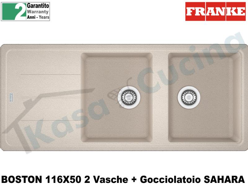 Lavello 116 X 50 2V + Gocc. Franke BFG621 9899901 Boston Sahara