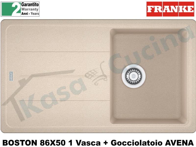 Lavello 86 X 50 1 V + Gocc. Franke BFG611-86 9899879 Boston Avena