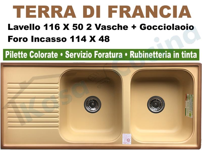 Miscelatore Per Lavello Cucina Terra Di Francia.Lavello Plados Futura 116x50 L50012nna 2 V Gocc Ultraquarz Terra Di Francia Kasa Cucina Elettrodomestici Da Incasso