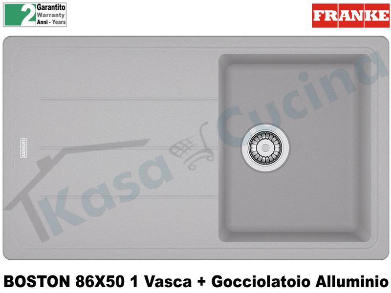 Lavello 86 X 50 1 V + Gocc. Franke BFG611-86 9899875 Boston Alluminio
