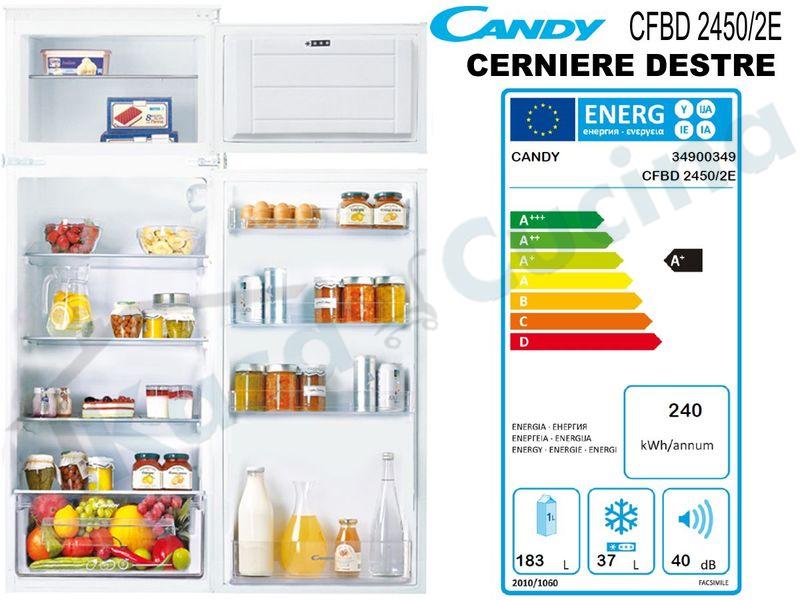 Candy CFBD2450/2 E Frigocongelatore Doppia Porta 60 L. 240 Cl. A+