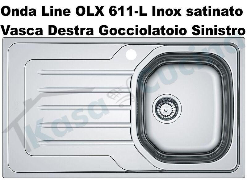 Lavelli Cucina Acciaio Inox Franke.Lavello Franke Onda Line Olx 611 L 86x50 1 Vs Destra Gocc Sinistro Kasa Cucina Elettrodomestici Da Incasso