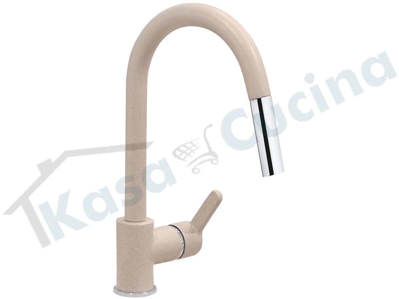 Rubinetto Cucina Colore Avena.Miscelatore Schock Sxmoon58 Aquamoon Canna Alta Doccetta Estraibile Avena Kasa Cucina Elettrodomestici Da Incasso