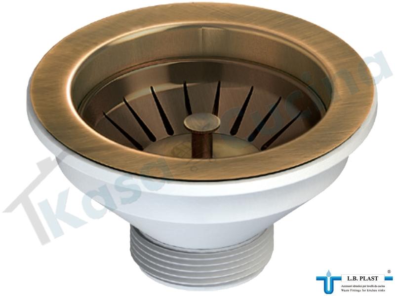 Piletta Basket 3"½ Ø11,4 D550-70-PIR Mineral Cestello Ø 8,3 Ottone Antico