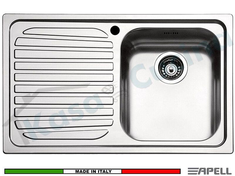Lavello Incasso cm. 79x50 Acciaio Inox Spazzolato Venezia 1 Vasca Destra