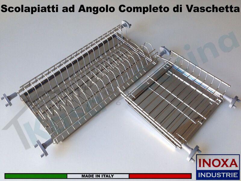 SCOLAPIATTI PER INTERNO PENSILE DA 60 CM INOX - INOXA