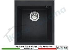 Lavello Quadra 100 LGQ10059 41X50 1 Vasca Granitek Classic® G59 Antracite