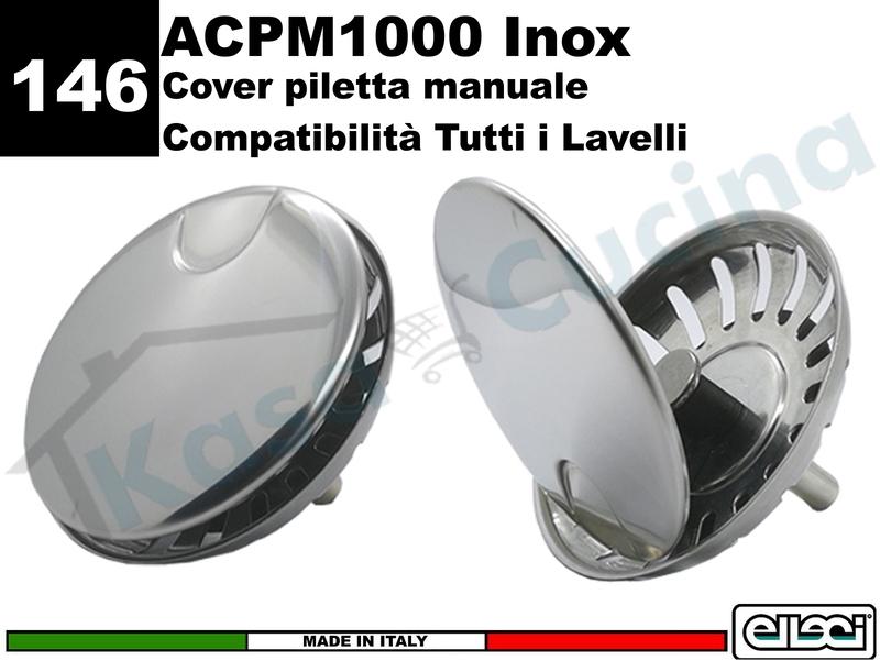 Accessorio 146 ACPM1000 Cover per Piletta Manuale da Ø 3,5" Tonda Cromo