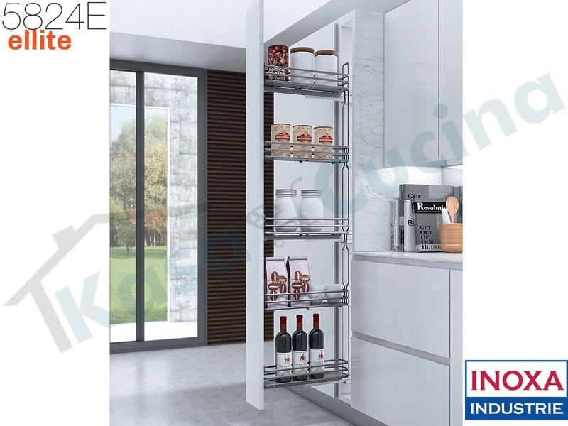 Colonna Portabottiglie Estraibile ELLITE 5824EY/15-50PAR Altezza 168 Ardesia