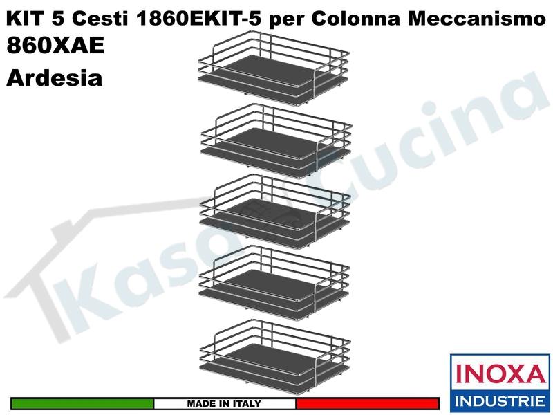 Colonna Dispensa Estraibile Reversibile ELLITE 860XBE/60AR H.120 Lg.60 Ardesia