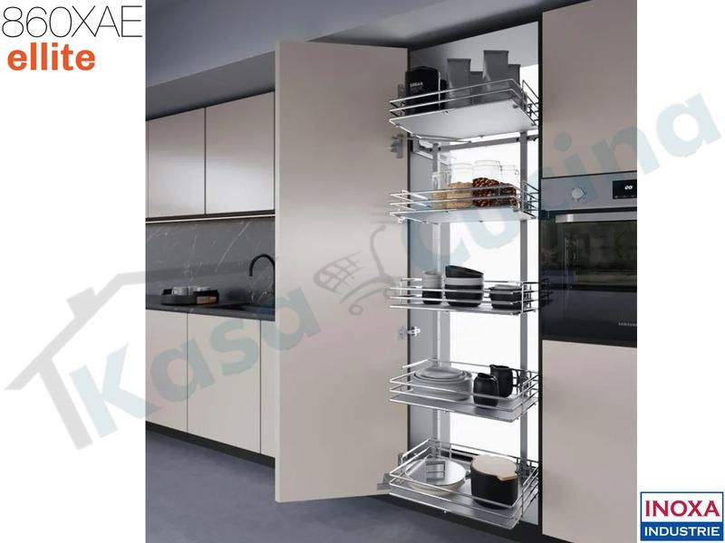 Colonna Dispensa Reversibile ELLITE 860XAE H.180 Larg. Da 15 a 60 ARDESIA