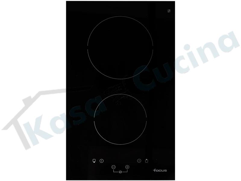 Piano Cottura Incasso cm. 30 Nero Soft Induzione 2 Zone Cottura 9 Livelli Potenza