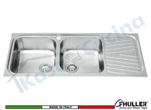 Lavello Saldato Dekor Fhuller 116 X 50 2 V. DX e Goc. SX Acciaio Inox Orion Plus