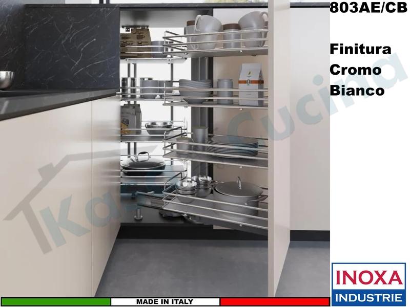 Dinamic Corner Meccanismo Angolo 803 Destro + 8 Cesti 1803 Base 90/105 C Bianco