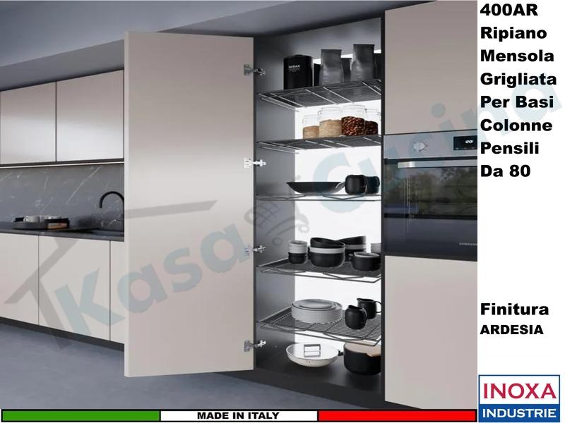 Ripiano Grigliato Base o Colonna da 80 QUADRO 400/80-45AR Prof. 44 Ardesia