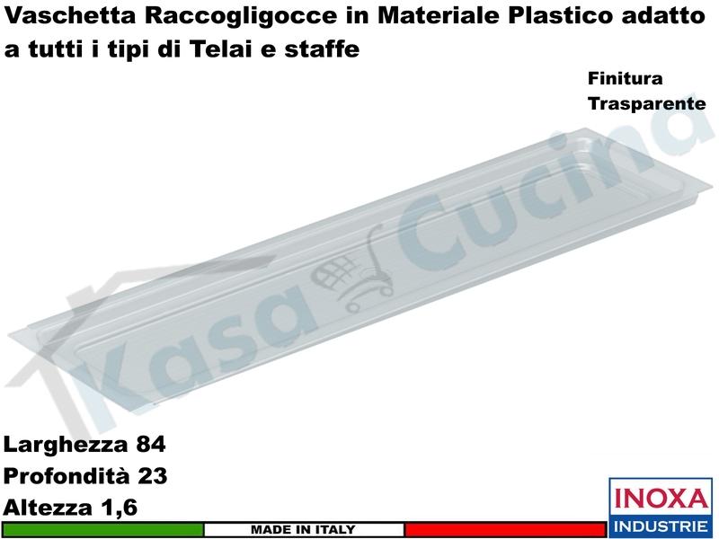 Vaschetta Raccogligocce Trasparente INOXA 902/90TR Per Scolapiatti da 90 701/702