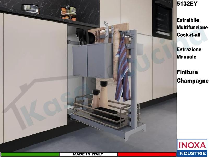 Cestello 2 Piani Multifunzioni "Cook-It-All" INOXA 5132EY/40-PCH-M-S Base 40 CH