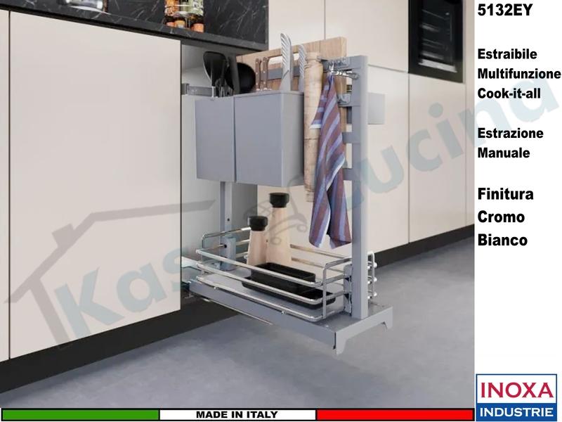 Cestello 2 Piani Multifunzioni "Cook-It-All" INOXA 5132EY/40-PCB-M-S Base 40 C-B