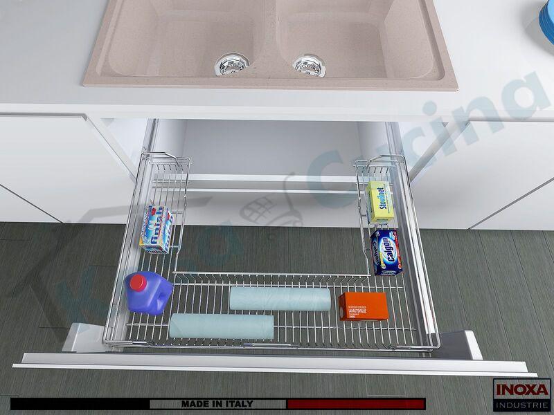 Carello Estraibile Portadetersivi Serie ELLITE 5107EY/45SXCH Base 45 SX  CH-CH