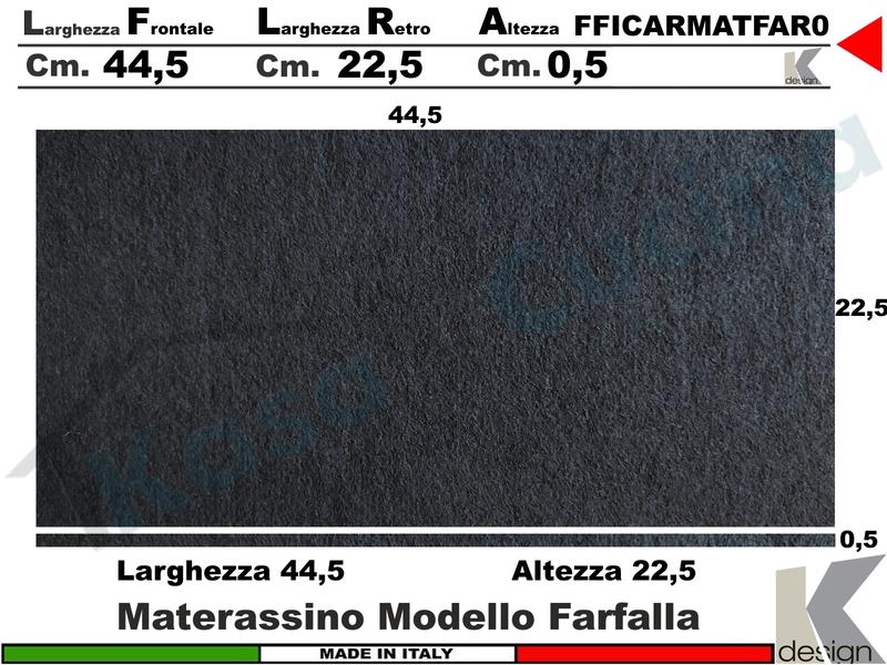 Filtro Materassino Carbone Attivo cm.44,5 X 22,5 H. 0,5 Per il Modello Farfalla
