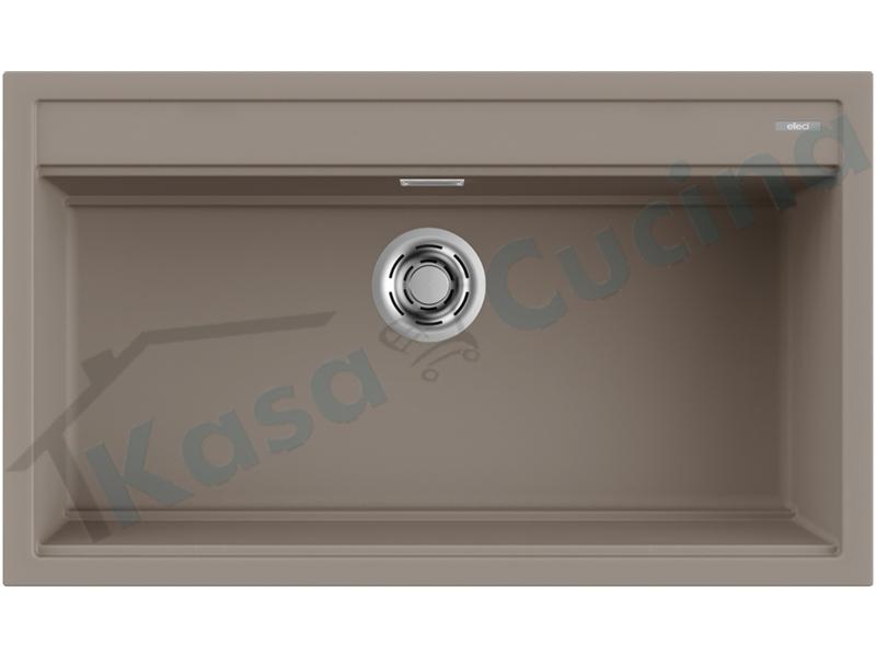 Lavello Elleci Best 360 LKB36093 86X51 1 Vasca Keratek K93 Dove Grey