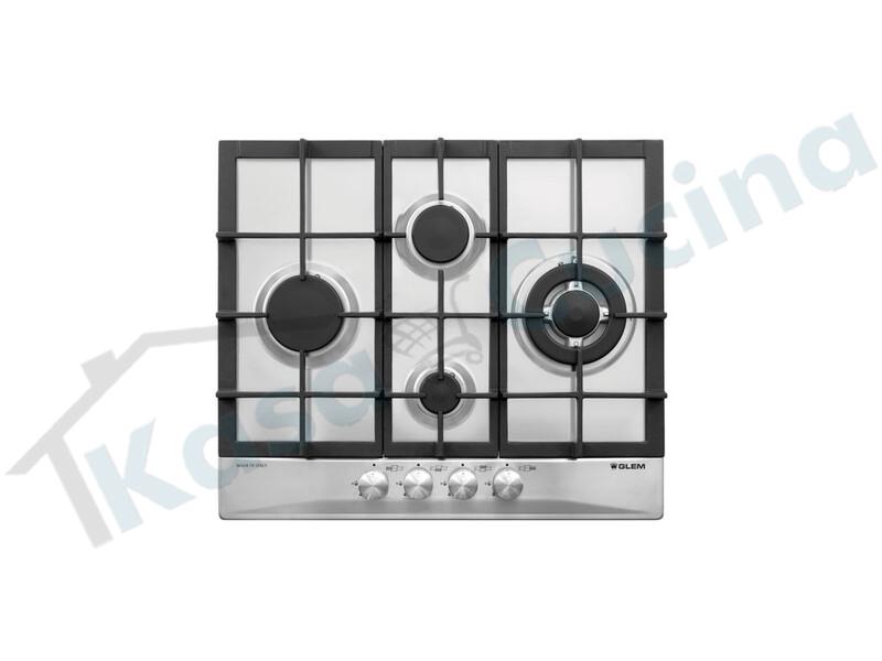 Piano Cottura incasso Glem Gas GT645IX 60 Cm Inox Rombo