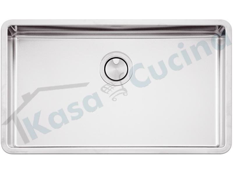 Lavello Incasso Sottotop cm. 75x44 Acciaio Inox Spazzolato Ferrara Plus 1 Vasca