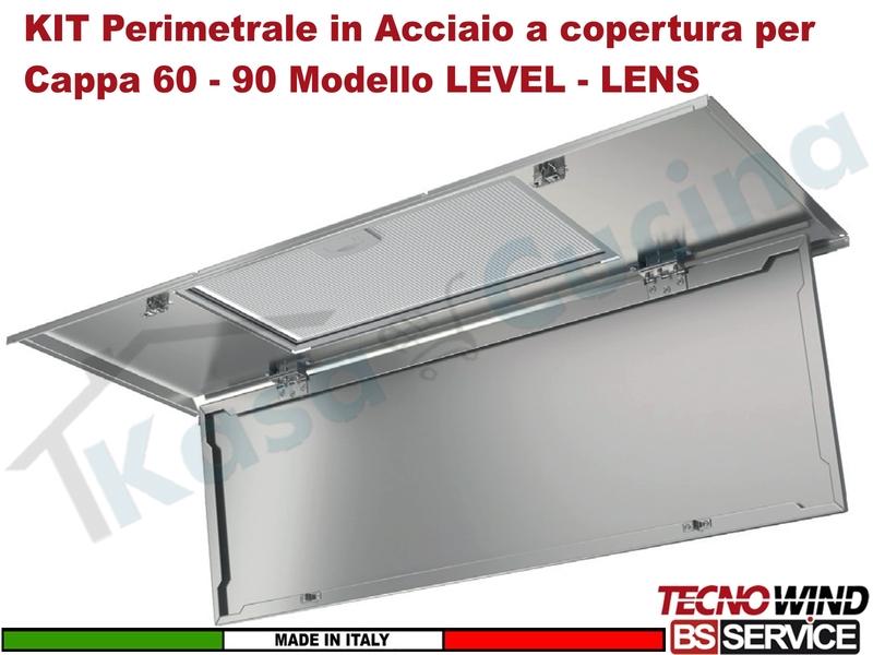 KIT Perimetrale per Cappa 90 Modello LEVEL - LENS INOX