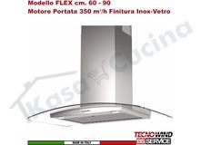 Cappa Parete a T 60 Tecnowind FLEX MID K338I0018 INOX - Vetro Motore 350 m³/h