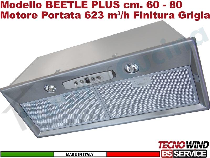 Cappa Gruppo Incasso 80 Dentro Pensile BEETLE PLUS K118R0120 Motore 623 m³/h