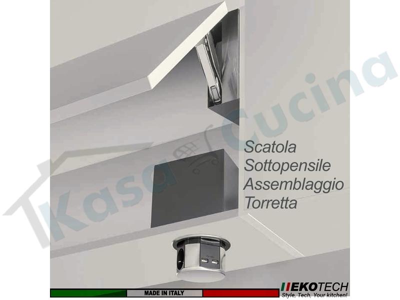 Scatola Sottopensile Assemblaggio Torretta Compatta 08630010 H 12 Alluminio