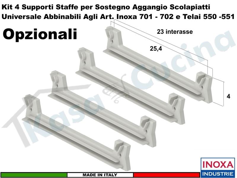 Scolapiatti incasso Mobile Pensile 40 Scolapiatti Acciaio Interno 35,5 4 Staffe