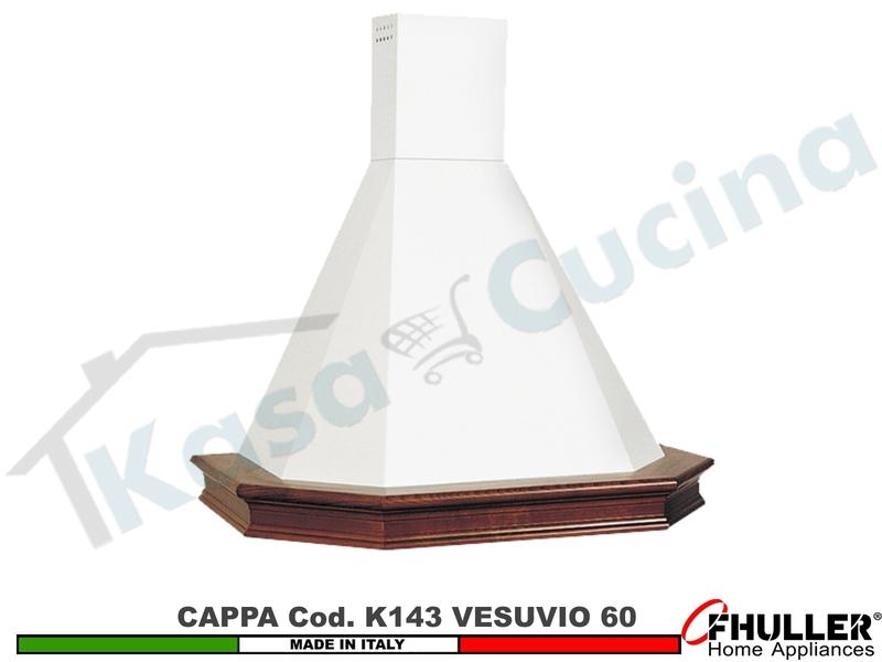 Cappa Parete Rustica VESUVIO 60 Legno Frassino o Tiglio Verniciata + MOTORE 420m³/h
