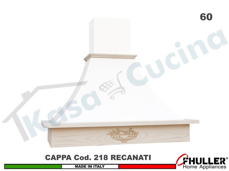 Cappa Parete Rustica RECANATI 60 Legno Frassino o Tiglio Verniciata + MOTORE 420m³/h