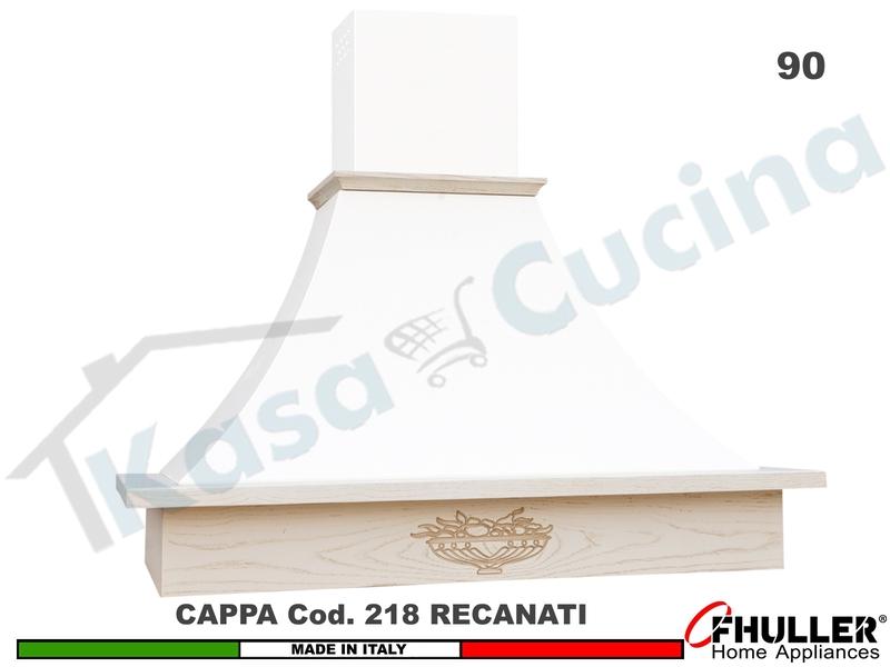 Cappa Parete Rustica RECANATI 90 Legno Frassino o Tiglio Verniciata + MOTORE 420 m³