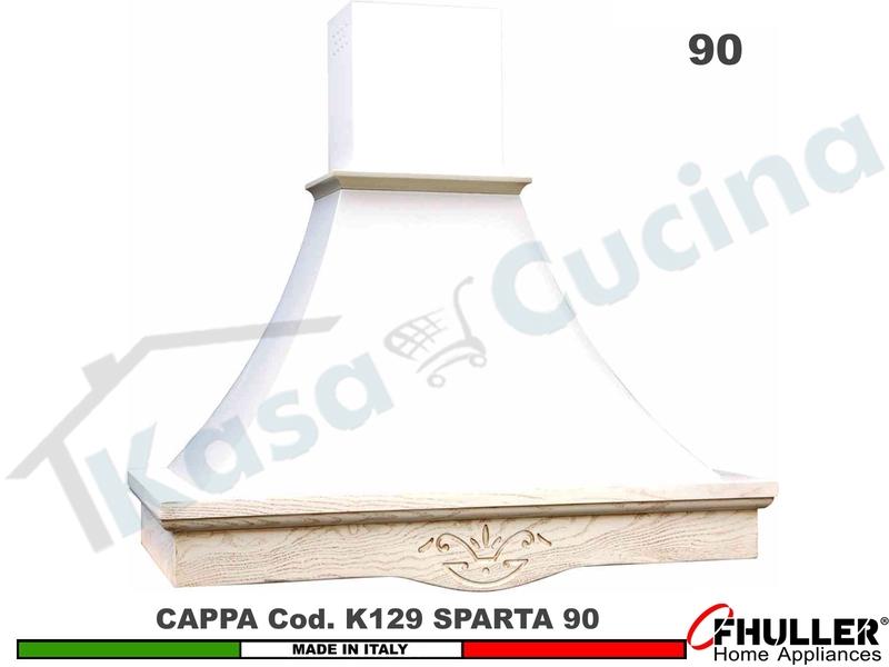 Cappa Parete Rustica SPARTA 90 Legno Frassino o Tiglio Verniciata + MOTORE 420 m³