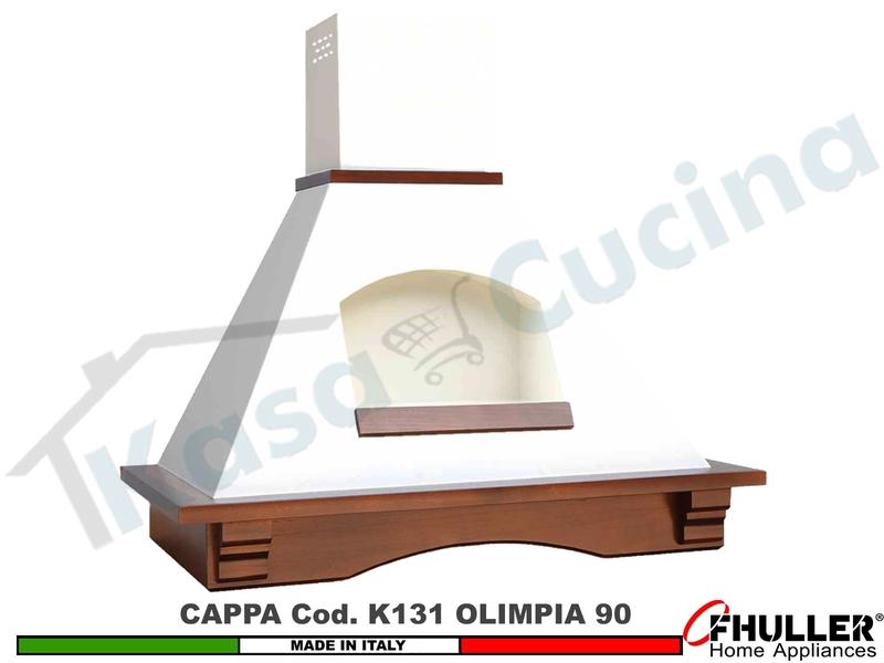 Cappa Parete Rustica OLIMPIA 90 Legno Frassino o Tiglio Grezzo + MOTORE 420 m³/h