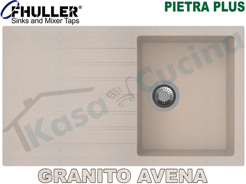 Lavello Incasso Apell-Fhuller PTPL861GO 86X50 1 Vasca + Gocciolat. Granito Avena