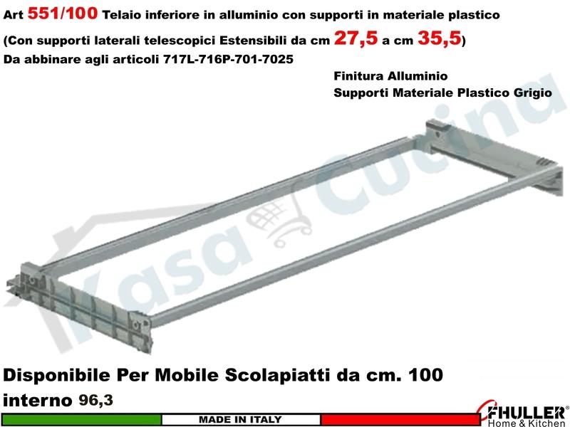 [Solo Scarico]Telaio 100 551/100GXP0 + Copppia Staffe 901 Scolapiatti 717L-716P-701-702