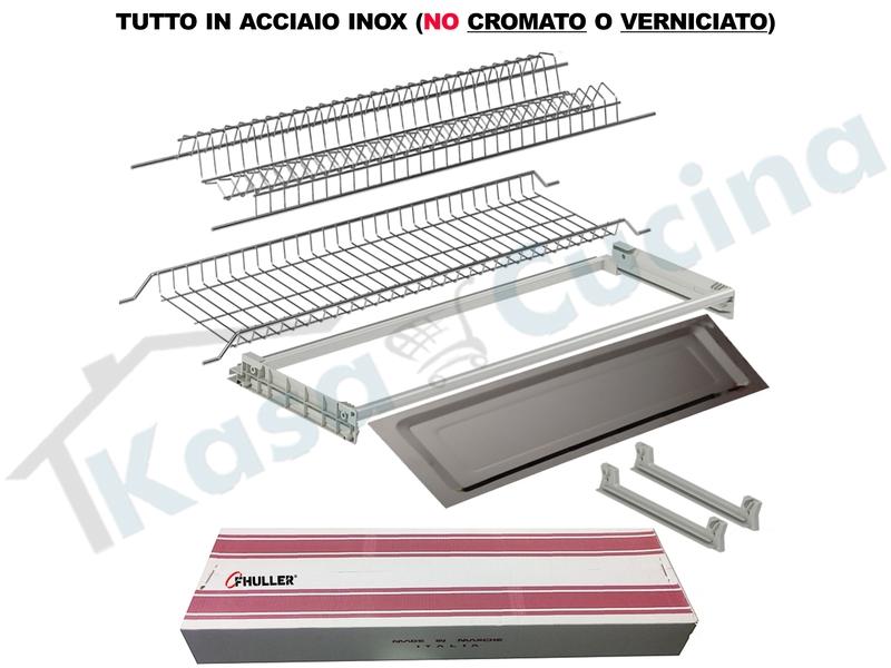Kit Scolapiatti 70 701/70XP4 + 2 Staffe 901 + 1 Vaschetta INOX + 1 Telaio 551