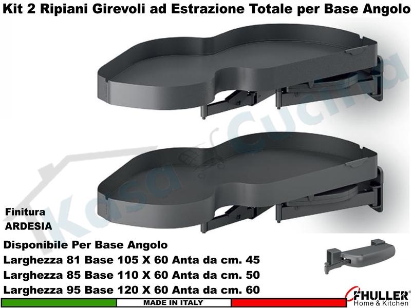 Meccanismo Angolo INOXA-FHULLER COMBI'S Ammortizzato 846BY/DX45 105X60 Anta 45 DX Ardesia