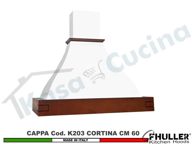 Cappa FHULLER Parete Rustica Cortina 60 Legno Verniciata a Campione Motore 420